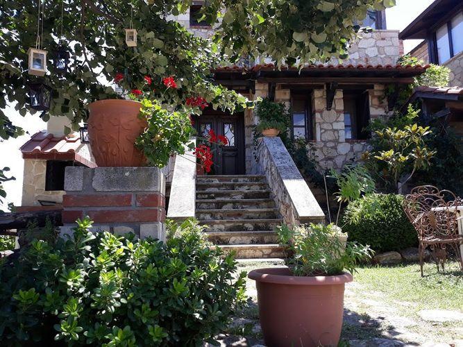 Villa Stone House Andromeda Psakoudia Exterior foto